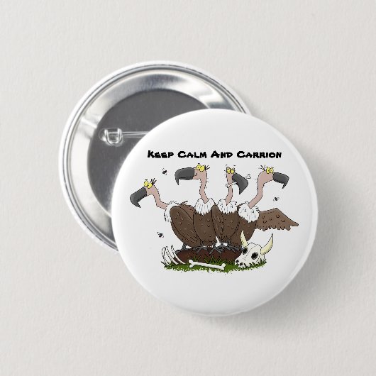 Funny vultures humor cartoon ronde button 5,7 cm (Voorkant /achterkant)