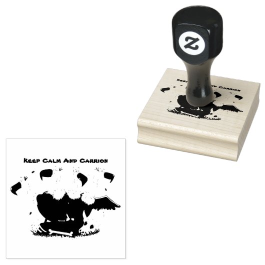 Funny vultures humor cartoon rubberstempel (Gestempeld)