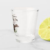 Funny vultures humor cartoon shot glas (Rechts)