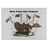 Funny vultures humor cartoon snijplank (Voorkant)