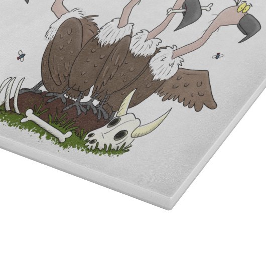 Funny vultures humor cartoon snijplank (Hoek)