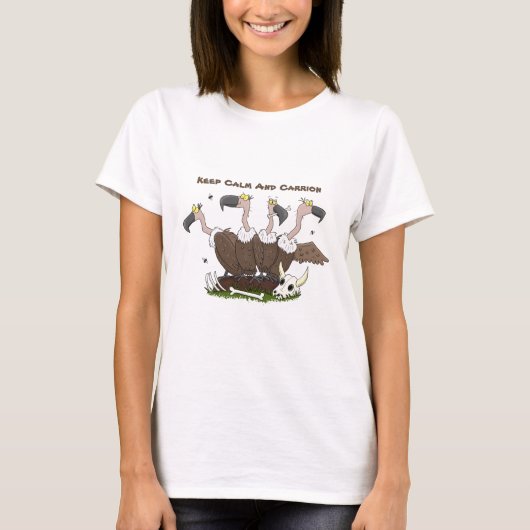 Funny vultures humor cartoon t-shirt (Voorkant)