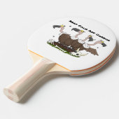 Funny vultures humor cartoon tafeltennisbatje (Voorkant Gekanteld)