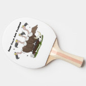 Funny vultures humor cartoon tafeltennisbatje (Zijkant)