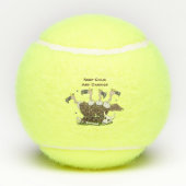 Funny vultures humor cartoon tennisballen (Achterkant)