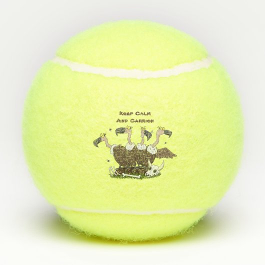 Funny vultures humor cartoon tennisballen (Achterkant)