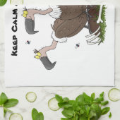 Funny vultures humor cartoon theedoek (Gevouwen)