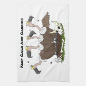 Funny vultures humor cartoon theedoek (Verticaal)