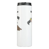 Funny vultures humor cartoon thermosbeker (Achterkant)