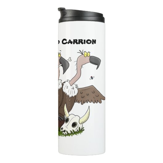 Funny vultures humor cartoon thermosbeker (Geroteerd rechts)