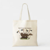 Funny vultures humor cartoon tote bag (Achterkant)