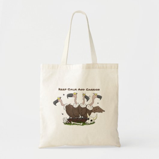 Funny vultures humor cartoon tote bag (Voorkant)