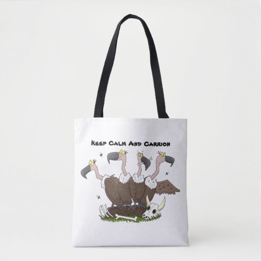 Funny vultures humor cartoon tote bag (Voorkant)