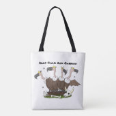Funny vultures humor cartoon tote bag (Achterkant)