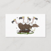 Funny vultures humor cartoon visitekaartje (Achterkant)
