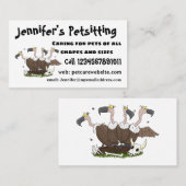 Funny vultures humor cartoon visitekaartje (Voorkant / Achterkant)