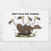 Funny vultures humor cartoon voedselcontainer etiket (Enkel label)