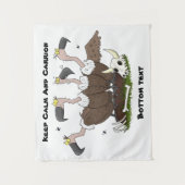 Funny vultures humor cartoon wandkleed (Voorkant)