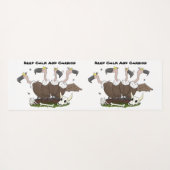 Funny vultures humor cartoon yogamat (Achterkant (horizontaal))