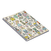 Funny Wacky Doodle Characters set 2. tekst Notitieboek (Rechterzijde)