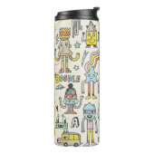 Funny Wacky Doodle Characters set 2.  tekst Thermosbeker (Gedraaid links)
