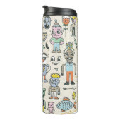 Funny Wacky Doodle Characters set 2.  tekst Thermosbeker (Geroteerd rechts)