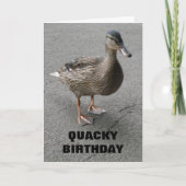 Funny Waddling Duck Custom Birthday Card Kaart (Voorkant)