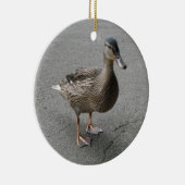 Funny Waddling Duck Custom Birthday Keramisch Ornament (Rechts)
