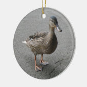 Funny Waddling Duck Custom Birthday Keramisch Ornament (Links)