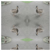 Funny Waddling Duck Patterned Animal Fabric Stof (Swatch)