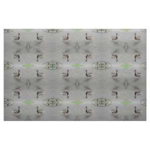 Funny Waddling Duck Patterned Animal Fabric Stof