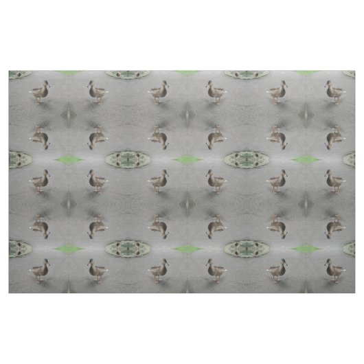 Funny Waddling Duck Patterned Animal Fabric Stof (Fat Quarter)