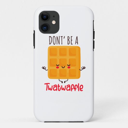 Funny Waffle is geen twatwafel Case-Mate iPhone Case (Achterkant)