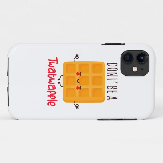 Funny Waffle is geen twatwafel Case-Mate iPhone Case (Achterkant (horizontaal))