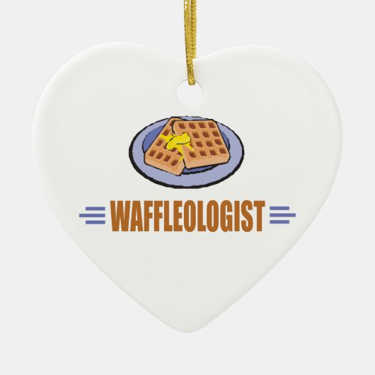 Funny Waffle Keramisch Ornament (Voorkant)