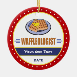 Funny Waffle Lover's Keramisch Ornament