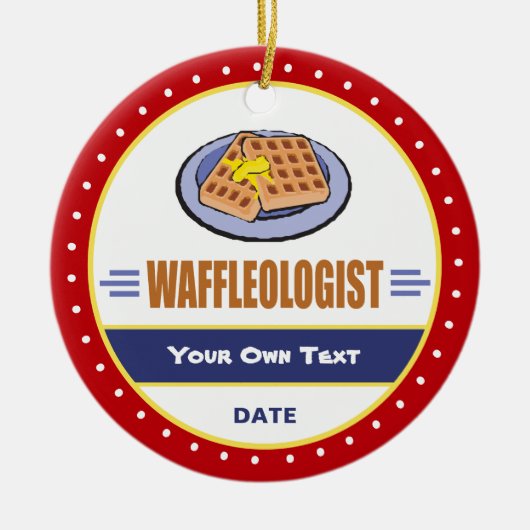 Funny Waffle Lover's Keramisch Ornament (Voorkant)