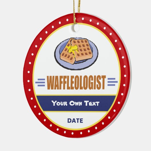 Funny Waffle Lover's Keramisch Ornament (Links)