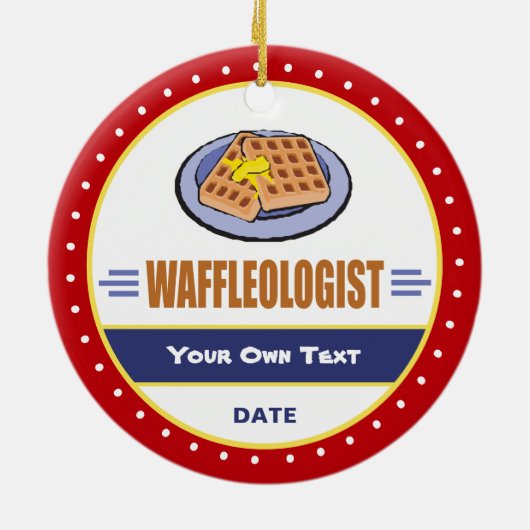 Funny Waffle Lover's Keramisch Ornament (Achterkant)