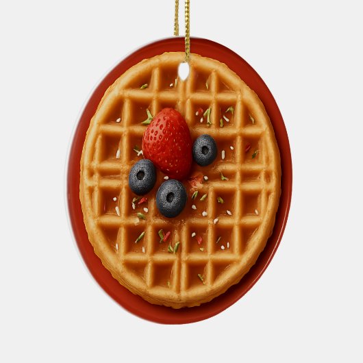 Funny Waffle Ornament – Personalized Gift Idea (Rechts)