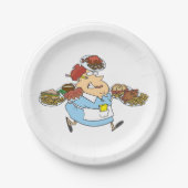 Funny Waitress Papieren Bordje (Voorkant)