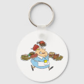 Funny Waitress Sleutelhanger (Achterkant)