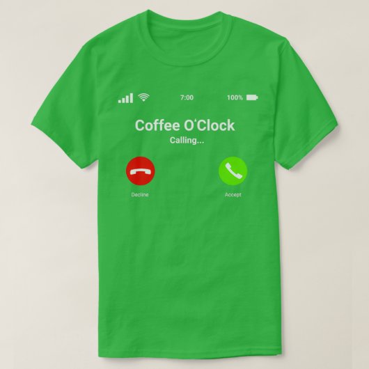 Funny Wake Up Coffee Ox27Clock Kantoor 1 T-shirt (Design voorkant)