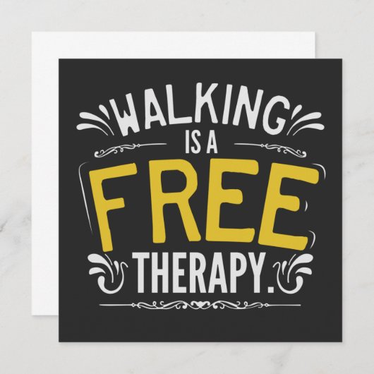 Funny Walking is een gratis Therapietotum. Kaart (Voorkant / Achterkant)
