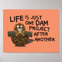 Funny Wall Art voor de Bezige Hem of haar bever
