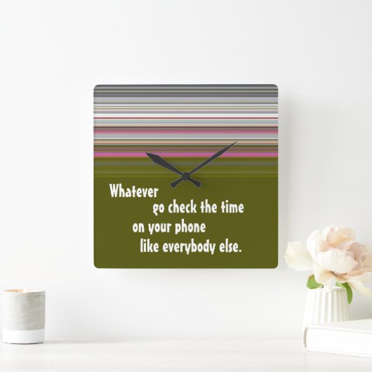 Funny Wall Clock Vierkante Klok (Huis)