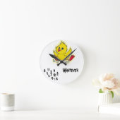 FUNNY!  WALLCLOCK-Wat dan ook!!! Ronde Klok (Huis)