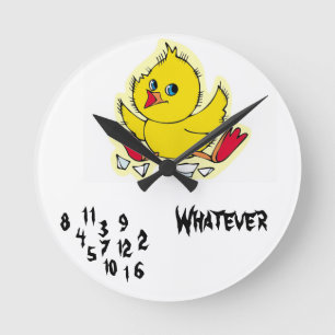 FUNNY! WALLCLOCK-Wat dan ook!!! Ronde Klok