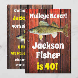 Funny Walleye Fisherman's Birthday Kaart