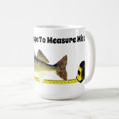 Funny Walleye Pike en Tape Measure Koffiemok (Voorkant rechts)